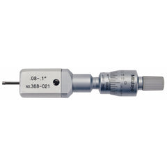 Mechanical Inside Micrometers; Minimum Measurement (Decimal Inch): 0.0800; Maximum Measurement (Decimal Inch): 0.1000; Rod Type: Solid; Thimble Type: Ratchet Stop