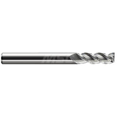 Roughing End Mill: 3/16" Dia, 3 Flute, Single End, Solid Carbide, Chipbreaker