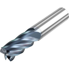 Corner Radius End Mill: 1/2" Dia, 1-1/4" LOC, 0.0600" Radius, 5 Flute, Solid Carbide