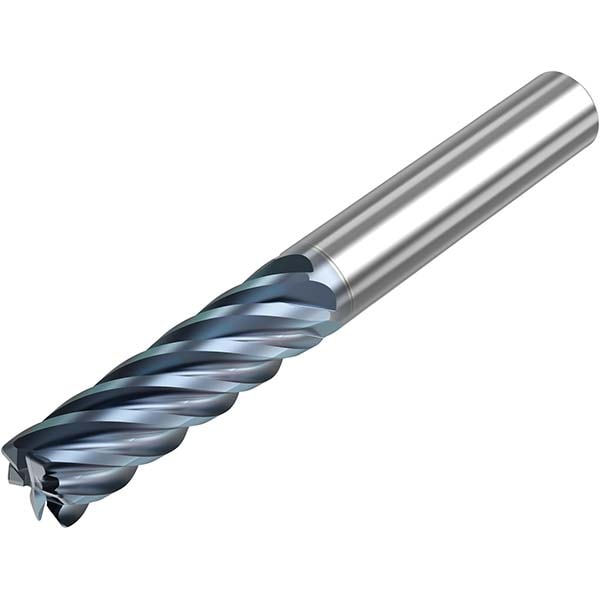 Corner Radius End Mill: 1/2" Dia, 1-5/8" LOC, 0.0300" Radius, 6 Flute, Solid Carbide