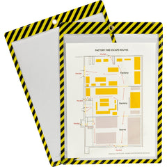 Document Protectors; Document Type: Shop Ticket Holder; Material: Vinyl; Color: Yellow, Black; For Document Width: 9 in; For Document Length: 12 in