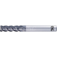 Corner Radius End Mill: 3/8" Dia, 1-1/2" LOC, 0.0300" Radius, 4 Flute, Solid Carbide