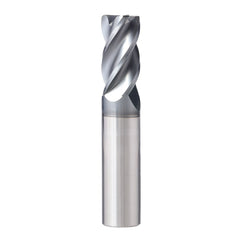 Roughing & Finishing End Mills; Mill Diameter (Fractional Inch): 3/8; Number Of Flutes: 4; End Mill Material: Solid Carbide; Length of Cut (Inch): 1/2; Coating/Finish: AlCrN