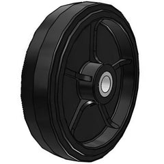 Caster Wheel: Iron, 12" Dia, 3" Wide, 1" Axle