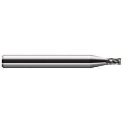 Corner Radius End Mill: 15/64" Dia, 0.355" LOC, 0.0100" Radius, 4 Flute, Solid Carbide