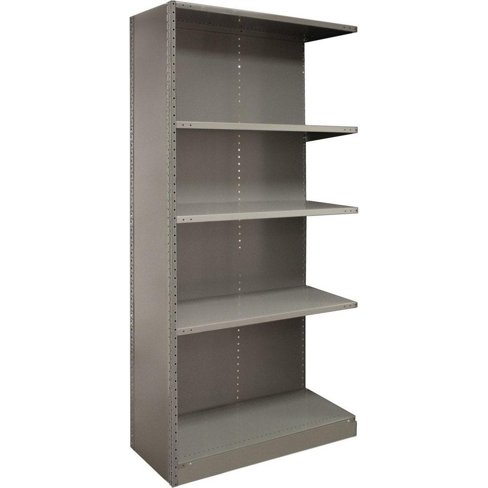 Steel Shelving; Shelf Type: Closed Angle Adder Unit; Starter or Add-On: Add-On; Adjustment Type: Clip; Boltless: Yes; Shelf Capacity: 550; Mount Type: Floor