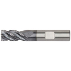 Square End Mill: 1/2" Dia, 1-1/2" LOC, 4 Flute, Solid Carbide