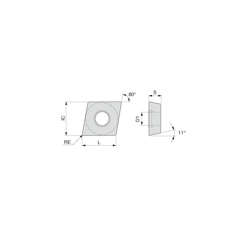 Turning Insert: CPMT21.51PM AH645, Carbide