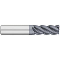 Corner Radius End Mill: 1/2" Dia, 1-1/4" LOC, 0.0900" Radius, 5 Flute, Solid Carbide