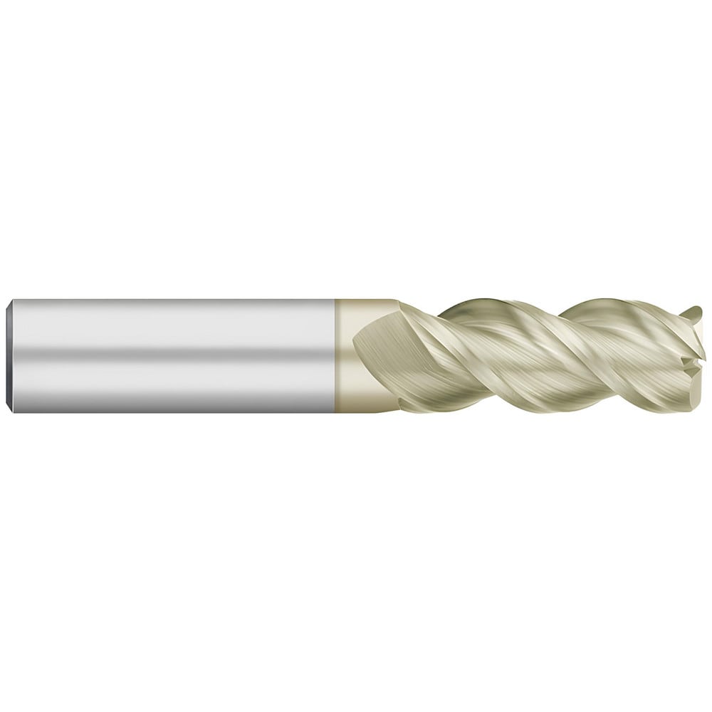 Corner Radius End Mill: 1" Dia, 2-1/4" LOC, 0.0600" Radius, 3 Flute, Solid Carbide