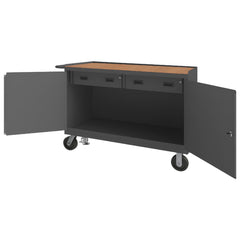 Mobile Work Centers; Center Type: Mobile Bench Cabinet; Depth (Inch): 54-1/8; Height (Inch): 37-3/4; Number Of Bins: 0; Color: Gray; Overall Depth: 54.125 in; Overall Height: 37.75 in