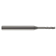 Square End Mill: 0.0150" Dia, 0.0750" LOC, 3 Flute, Solid Carbide