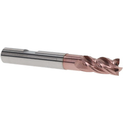 Square End Mill: 3/8" Dia, 1-1/4" LOC, 4 Flute, Solid Carbide