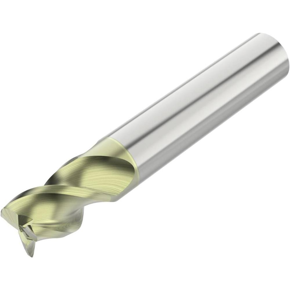 Corner Radius End Mill: 1/2" Dia, 5/8" LOC, 0.0300" Radius, 3 Flute, Solid Carbide