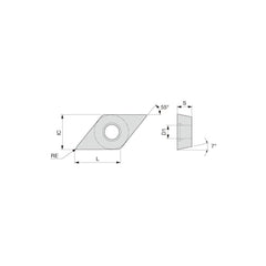 Turning Insert: DCMT21.52PS AH8005, Carbide