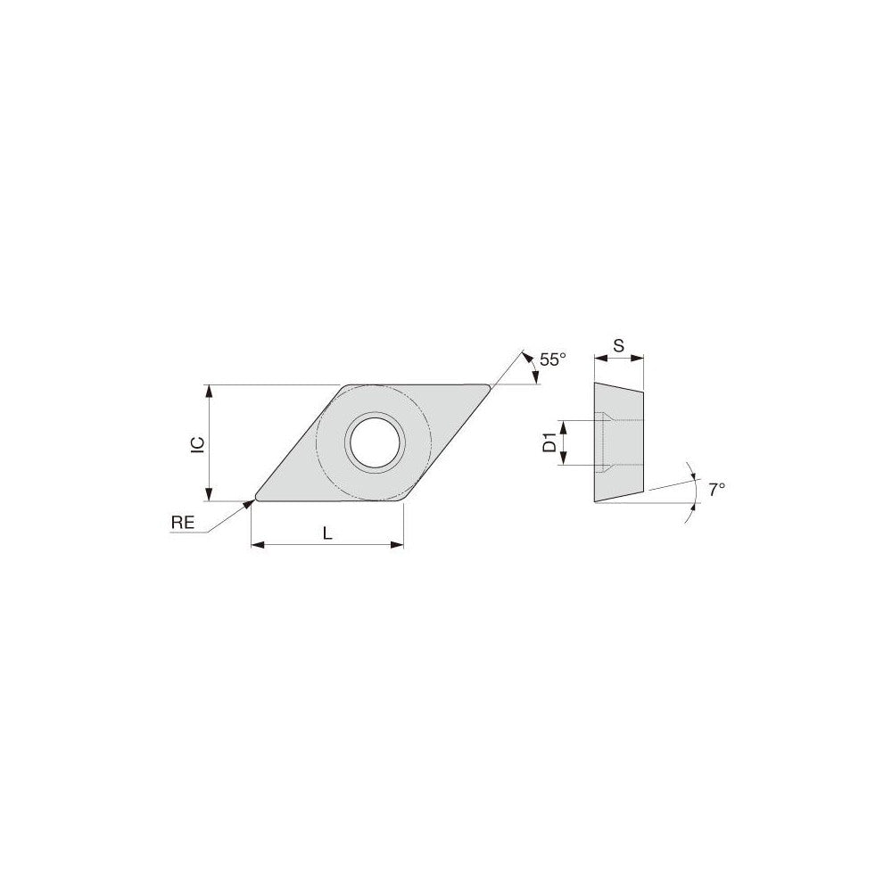 Turning Insert: DCMT21.52PSS T6120, Carbide