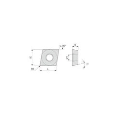 Boring Inserts; Insert Style: CCGT; Insert Size Code: 5.52.21; Insert Material: Carbide; Material Grade: K10, N10, M10, P10; Manufacturer Grade: TH10; Inscribed Circle (Inch): 11/64