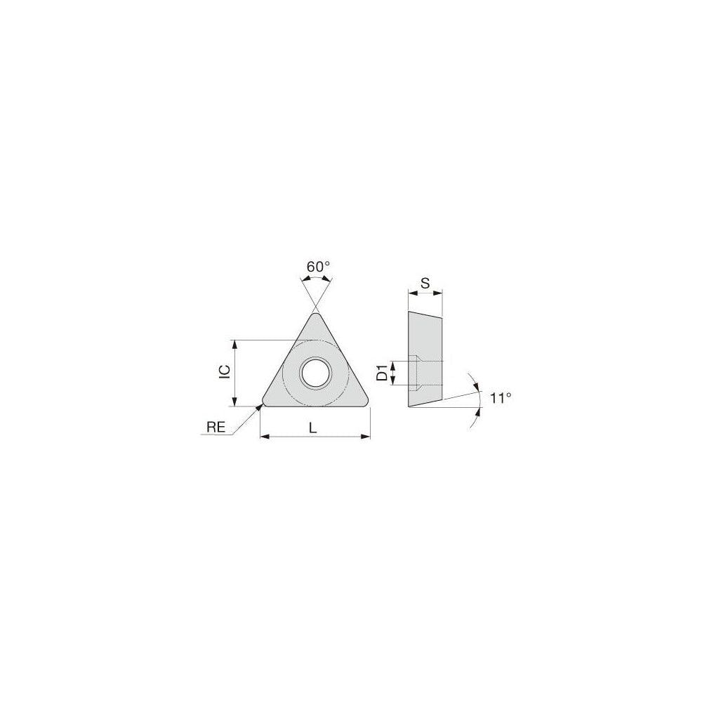 Boring Inserts; Insert Style: TPGT; Insert Size Code: 5.520.5; Insert Material: Carbide; Material Grade: K10, N10, M10, P10; Manufacturer Grade: TH10; Inscribed Circle (Inch): 11/64