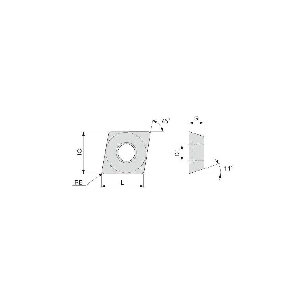 Boring Inserts; Insert Style: EPGT; Insert Size Code: 4.51.80.5; Insert Material: Carbide; Material Grade: K10, N10, M10, P10; Manufacturer Grade: TH10; Inscribed Circle (Inch): 9/64