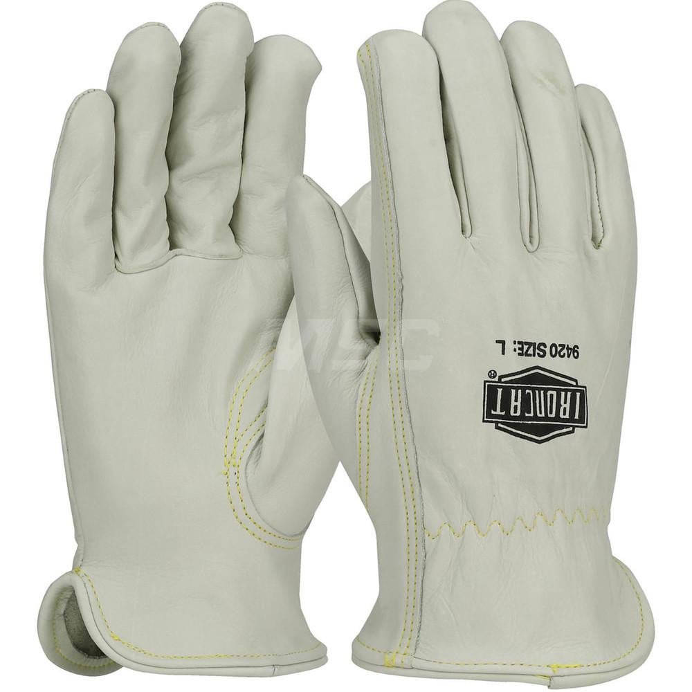 Welding Gloves: Ironcat 9420, Size Small, Uncoated-Coated, Cowhide Leather, Pair, for MIG & TIG