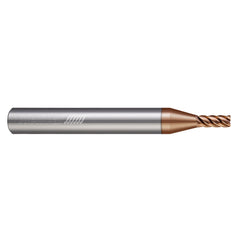 Corner Radius End Mill: 5/32" Dia, 3/4" LOC, 0.0100" Radius, 5 Flute, Solid Carbide