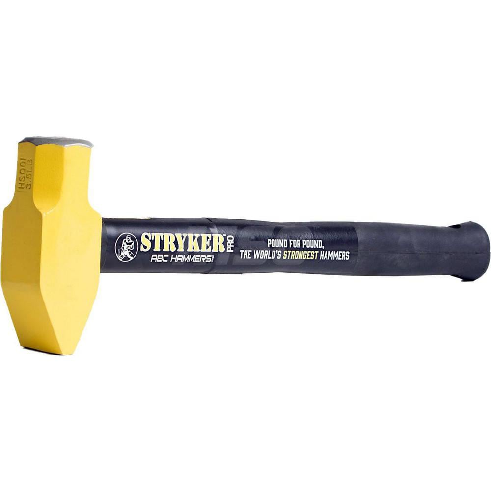 3.5 Lb Cross Pein Hammer, Drop Forged Alloy Steel Head, 16" Spring Steel Ergonomic Reinforced Rubber Handle