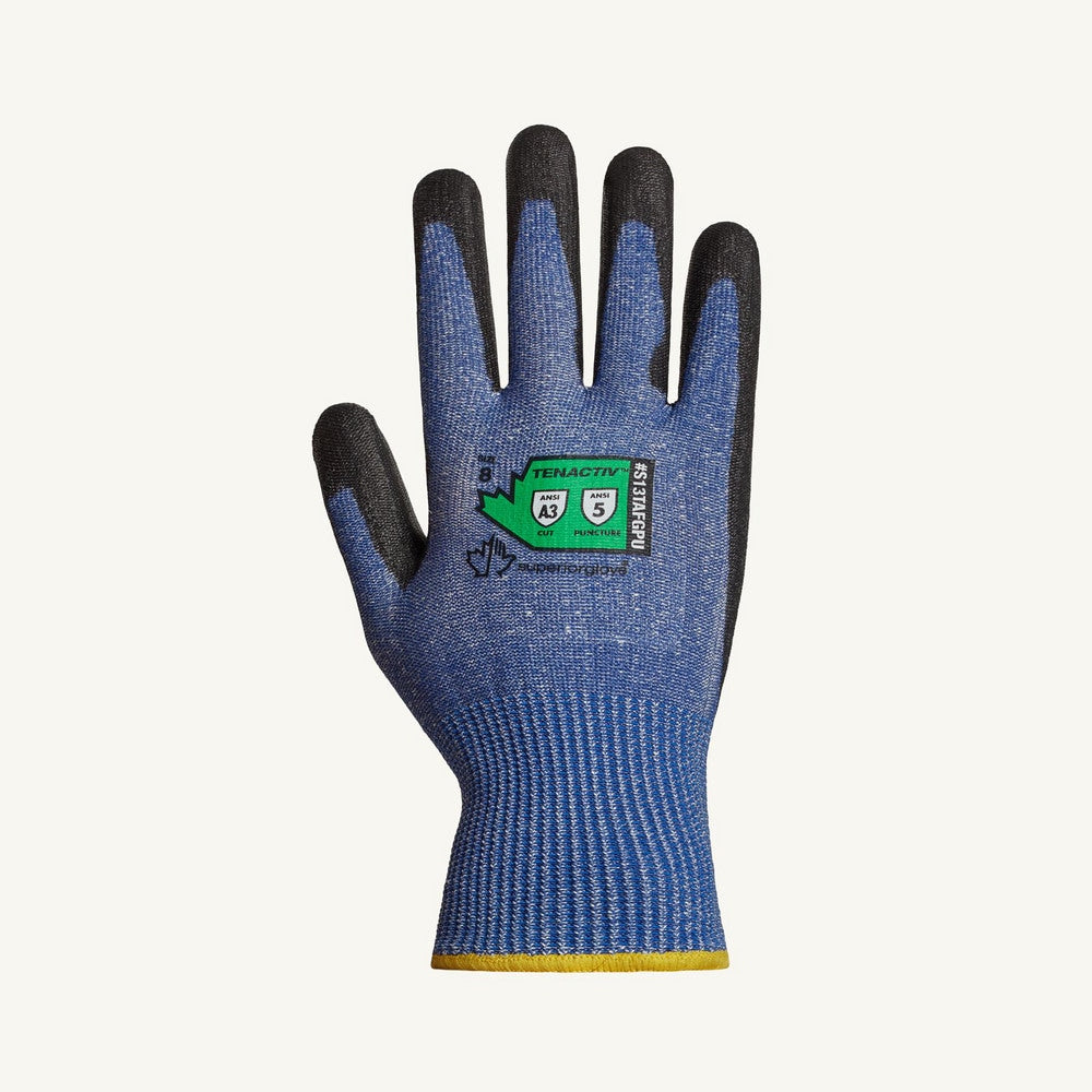 Cut & Puncture Resistant Gloves; LVL A5 BLU/GRY XL 1/PR CR LATEX KEVLAR GLOVE