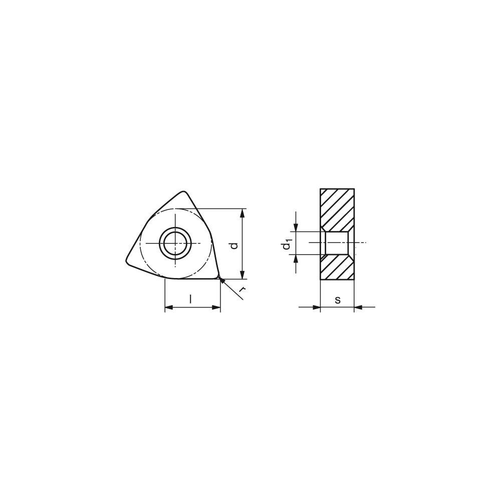 Turning Insert: WNMG432EN-MRS CT-P25, Carbide