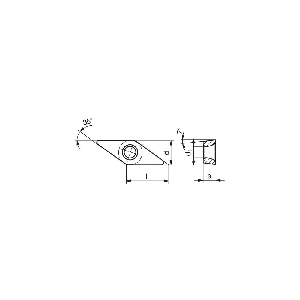 Turning Insert: VCMT331EN-FMS CT-P25, Carbide