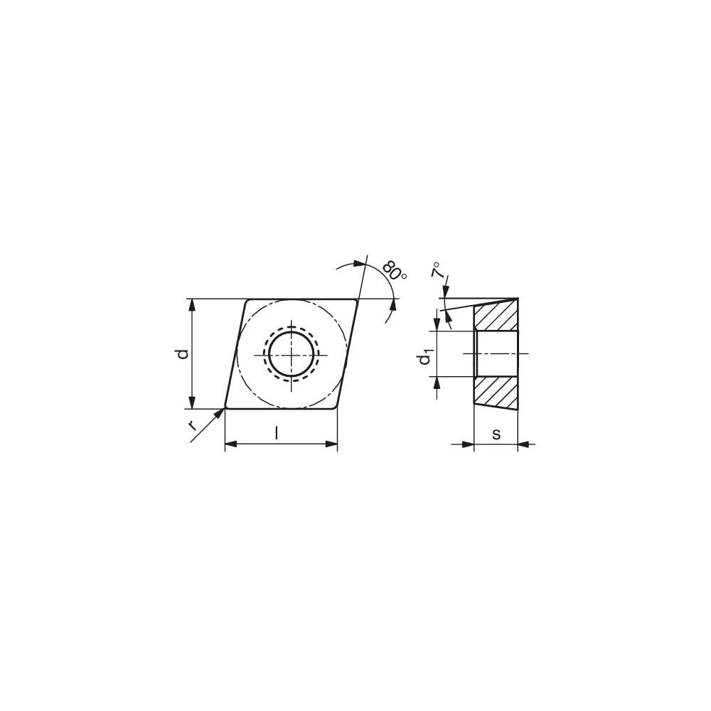 Turning Insert: CCMT21.51EN-29 AMZ, Carbide