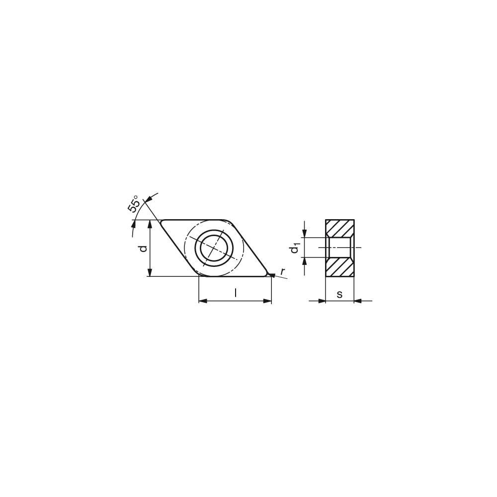 Turning Insert: DNMG442EN-MRS CT-P15, Carbide