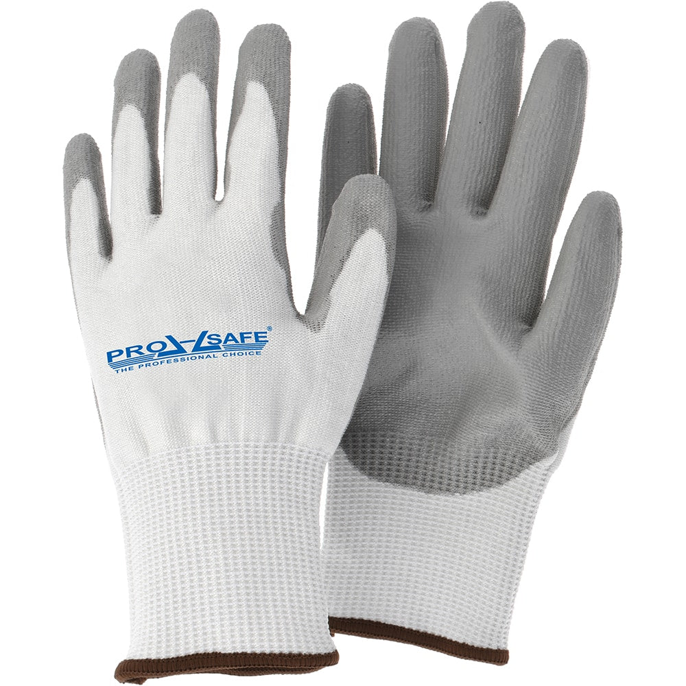 Cut-Resistant Gloves: PRO-SAFE Size 2X-Large, ANSI Cut A5, ANSI Puncture 0, Polyurethane, HPPE Blend