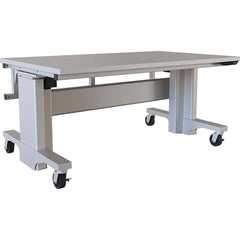 Mobile Work Benches; Bench Type: Electric Height Adjustable Workstation; Depth (Inch): 36; Leg Style: Adjustable Height, C-Leg (Cantilever), Motor Height Adjustment; Load Capacity (Lb.