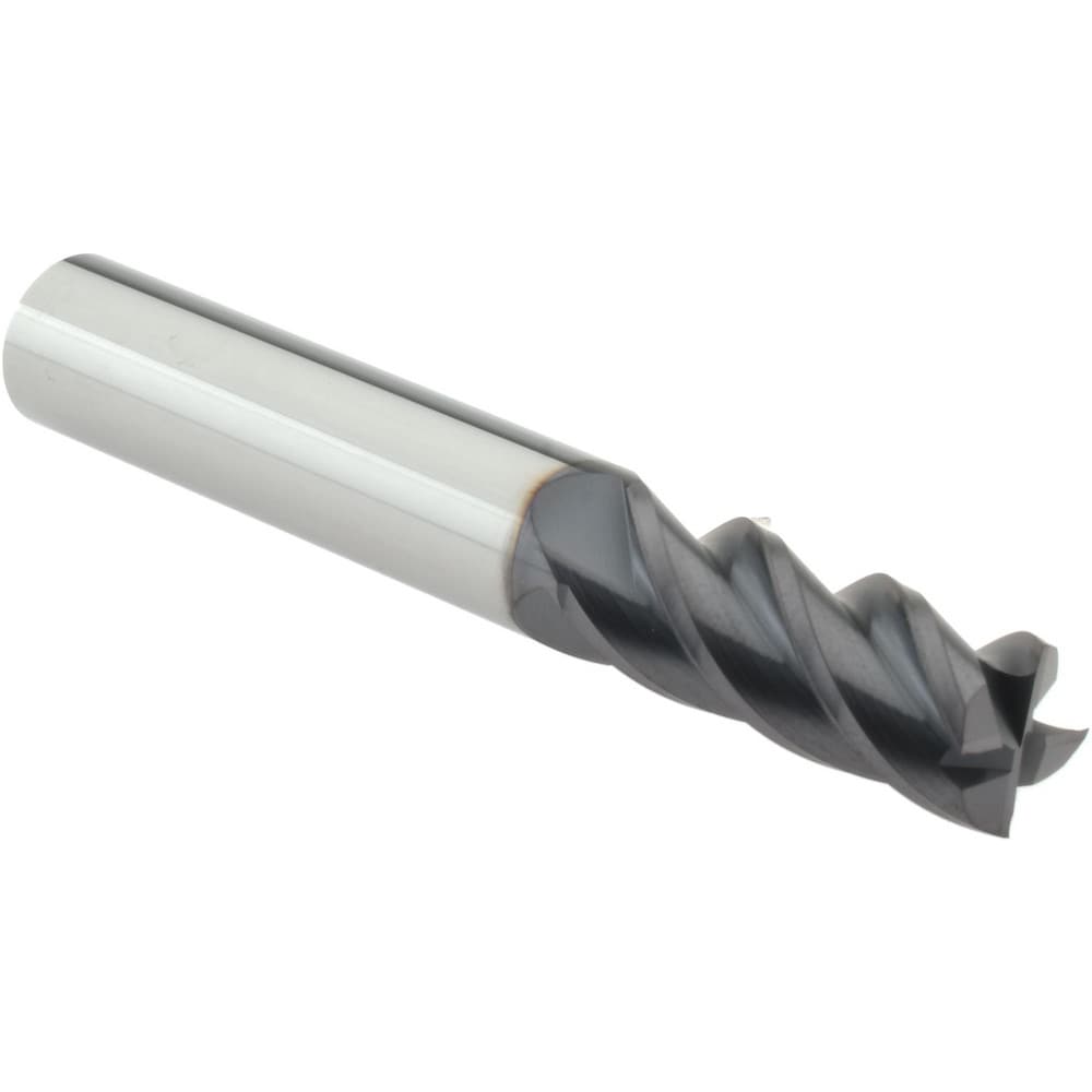 Square End Mill: 10.00 mm Dia, 25.00 mm LOC, 4 Flute, Solid Carbide