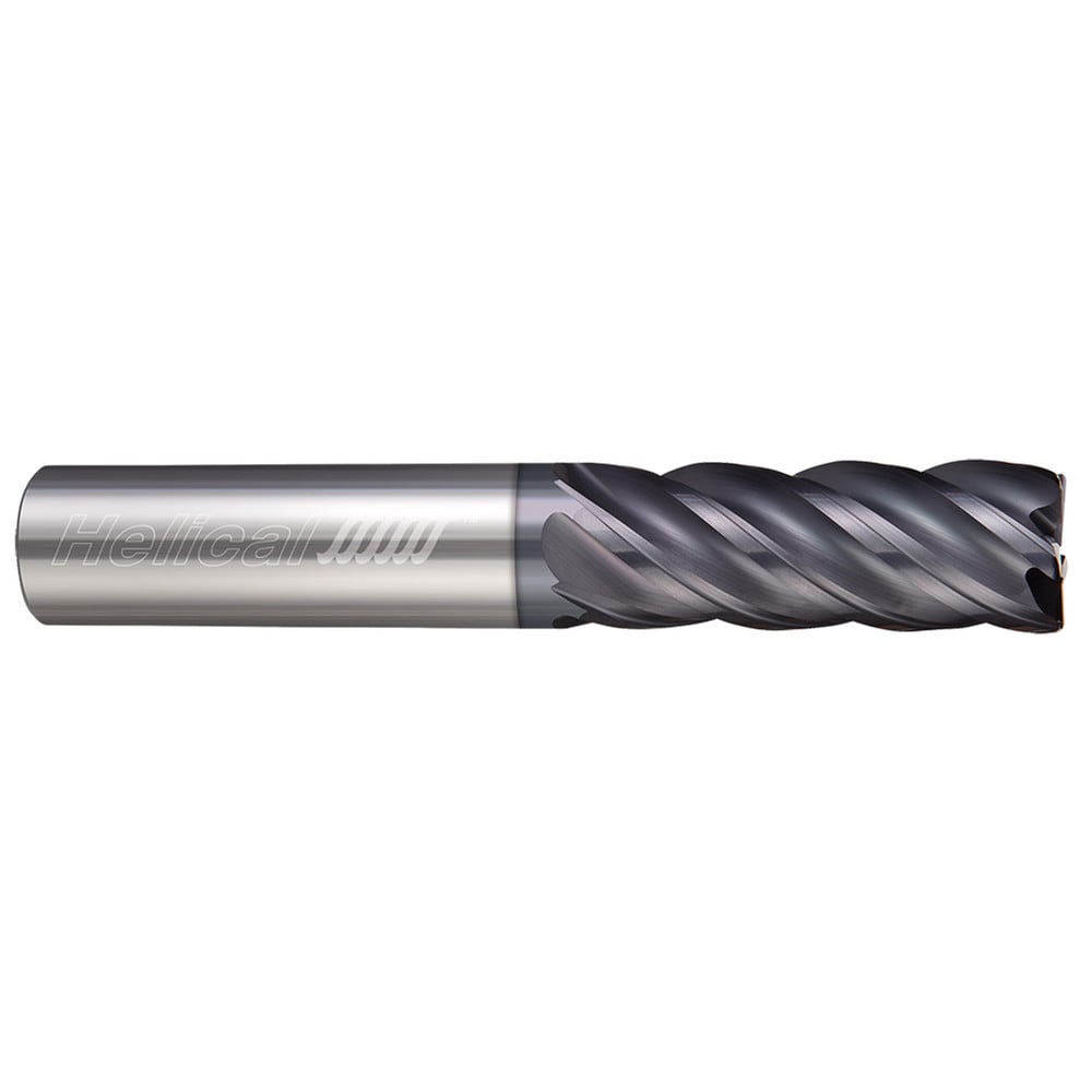 Corner Radius End Mill: 1/4" Dia, 1/2" LOC, 0.0400" Radius, 5 Flute, Solid Carbide