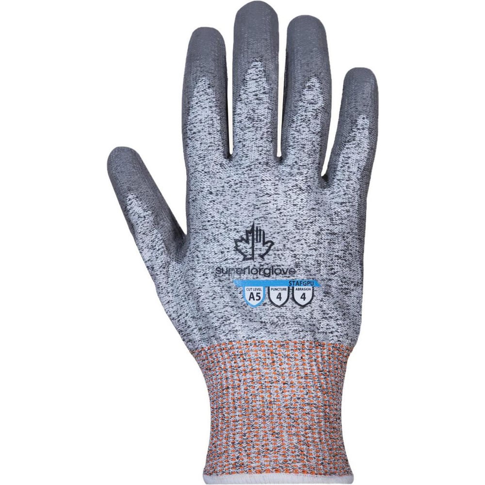 Cut, Puncture & Abrasion-Resistant Gloves: Superior Glove Works STAFGPU, Size X-Large, ANSI Cut A5, ANSI Puncture 4, Polyurethane, Engineered Yarn