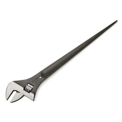 Adjustable Wrench: 15" OAL, 1-1/2" Jaw Capacity