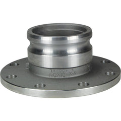 Suction & Discharge Hose Couplings; Type: 150 Flange; Coupling Type: Cam & Groove; Coupling Descriptor: Adapter x 150# ASA Flange; Material: Aluminum; Coupler Size (Fractional Inch): 4; Thread Size: Non-Threaded; Hose Size: 4