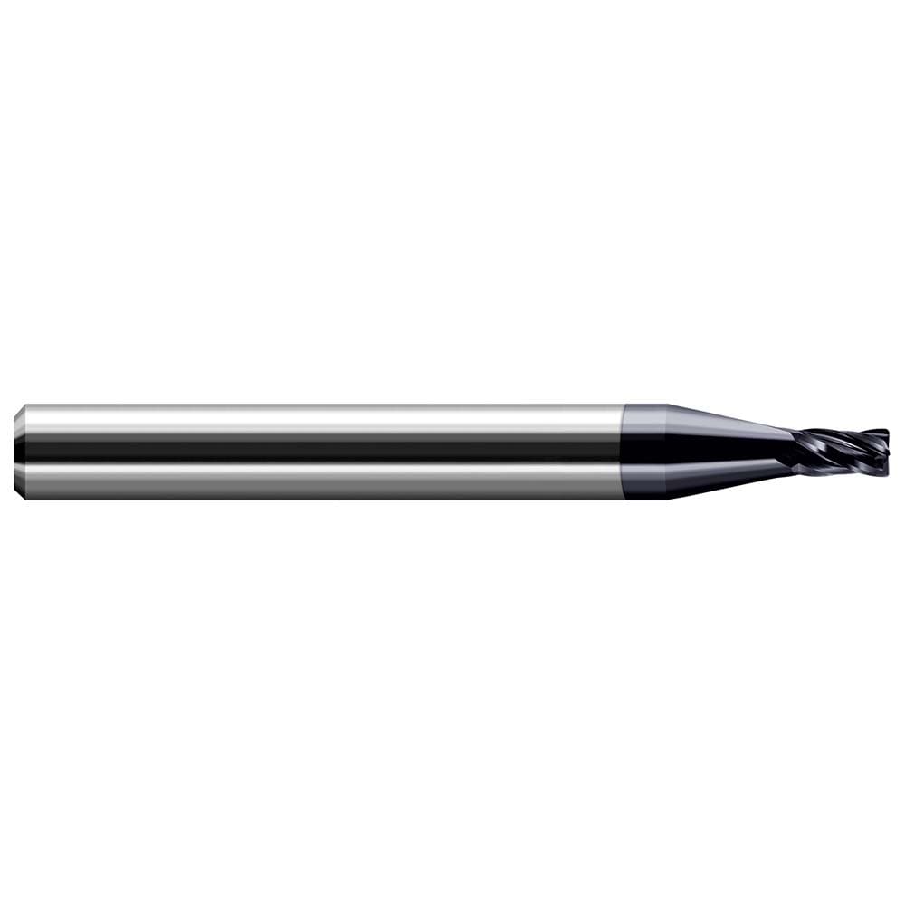 Corner Radius End Mill: 3/64" Dia, 1.80 mm LOC, 0.0050" Radius, 3 Flute, Solid Carbide