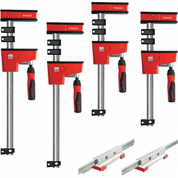 Steel Bar Clamp: 40" Capacity, 3-3/4" Throat Depth, 1,700 lb Clamp Pressure