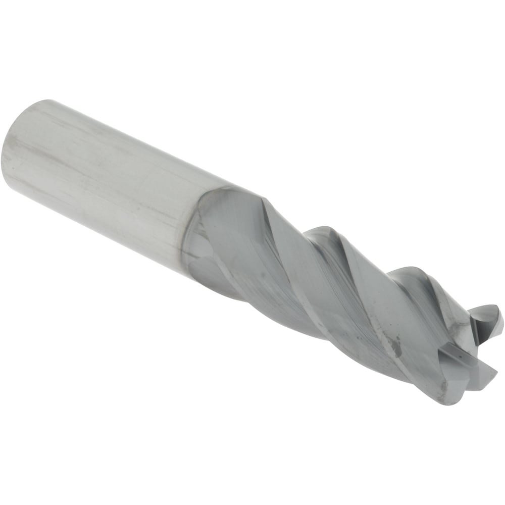 Corner Radius End Mill: 5/8" Dia, 1-5/8" LOC, 38 deg Helix, Corner Radius End, Centercutting Series HS