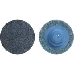 Quick-Change Disc: 4" Dia, Aluminum Oxide, Non-Woven