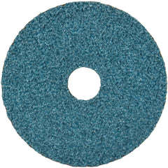 Fiber Disc:  4-1/2" Disc Dia, Arbor Hole, 50 Grit, Zirconia Alumina