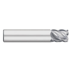 Corner Radius End Mill: 1/4" Dia, 1/2" LOC, 0.0200" Radius, 5 Flute, Solid Carbide