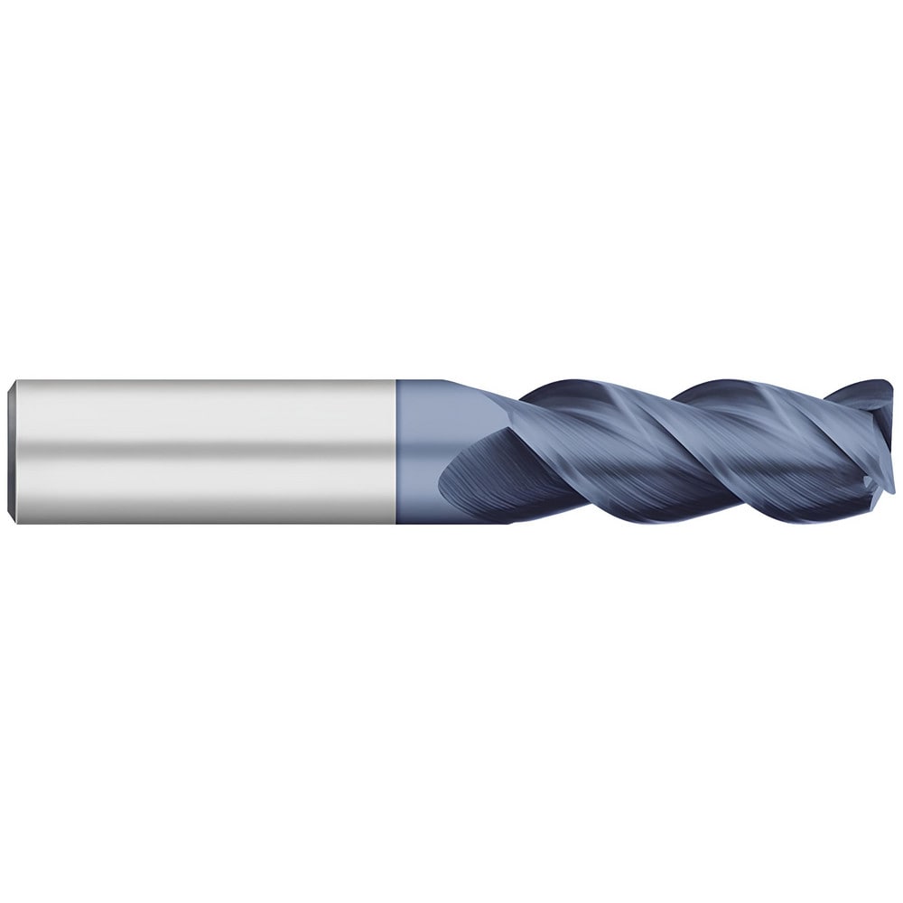 Corner Radius End Mill: 1/2" Dia, 1-1/4" LOC, 0.0400" Radius, 3 Flute, Solid Carbide