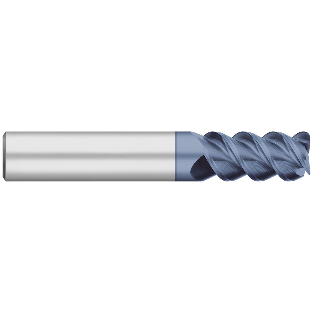 Corner Radius End Mill: 1/2" Dia, 1-1/4" LOC, 0.0400" Radius, 3 Flute, Solid Carbide