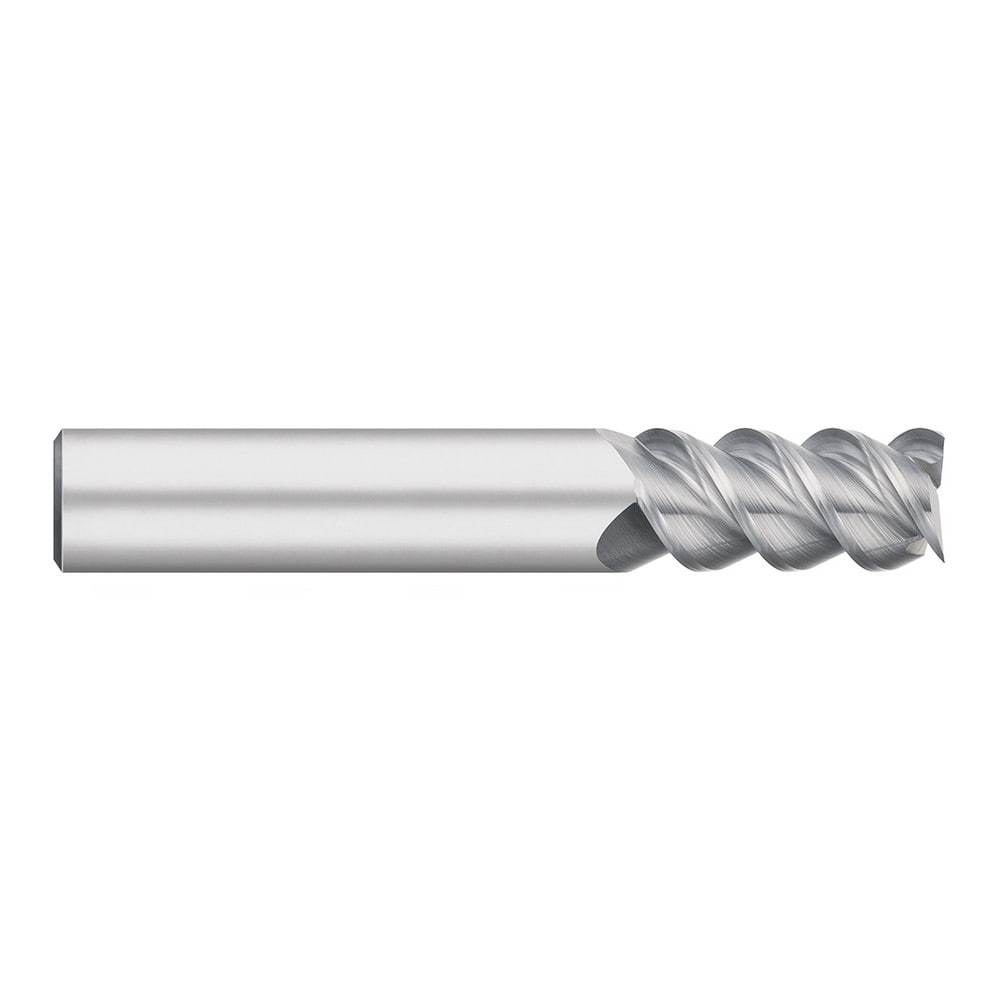 Square End Mill: 1/8" Dia, 1/2" LOC, 3 Flute, Solid Carbide