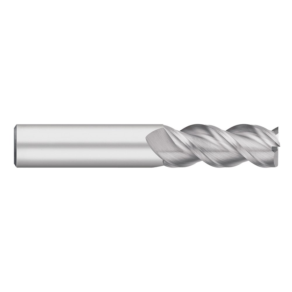 Square End Mill: 3/8" Dia, 1" LOC, 3 Flute, Solid Carbide