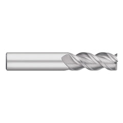 Square End Mill: 3/8" Dia, 1" LOC, 3 Flute, Solid Carbide