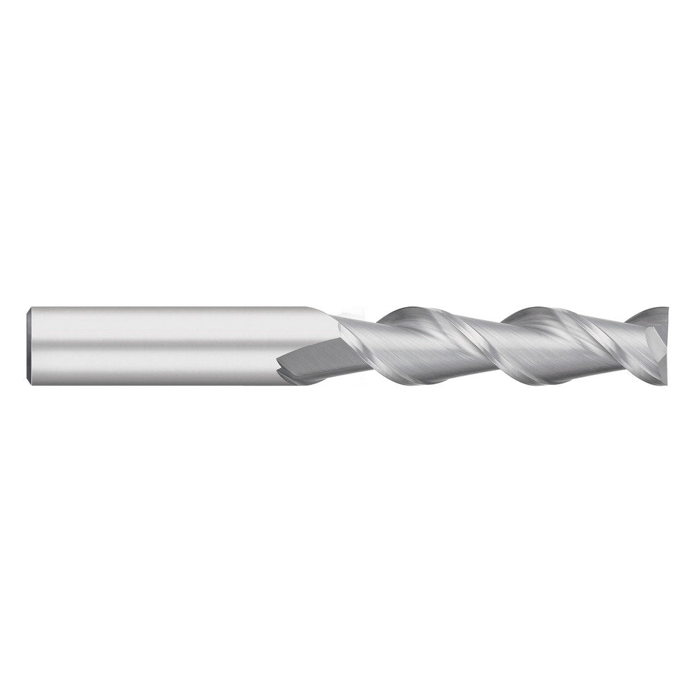 Square End Mill: 1" Dia, 2-1/4" LOC, 2 Flute, Solid Carbide